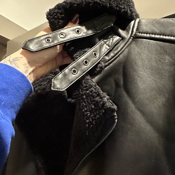 Zara faux fur moto jacket - Picture 5 of 5